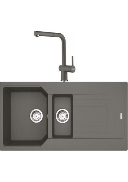 Urban Ubg 651-100 Stone Grey Granit Evye Active Plus Doccia 2.0 Batarya Set