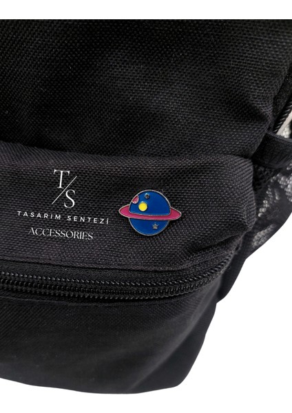 Rozet Metal Broş Yaka Okul Çantası Kıyafet Şapka Aksesuar Gezegen Galaksi Saturn Uzay Rosette modelleri