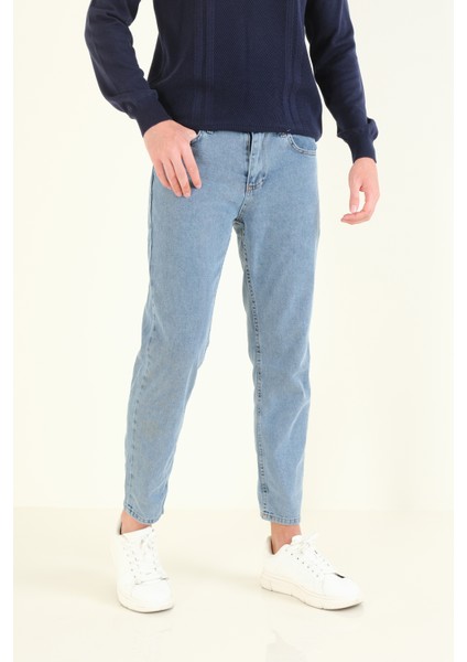 Erkek Boyfriend Kot Pantolon Mavi modelleri