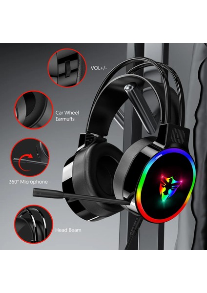 Gamıng G-607 Rgb Işıklı Mikrofonlu Gaming Oyuncu Kulaklığı 7.1 USB Kulaklık fırsatları