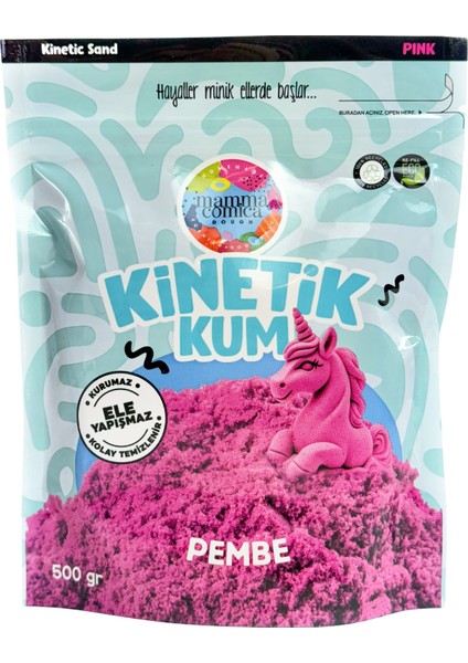 Mammacomica Dough Pembe Kinetik Kum - 500 gr