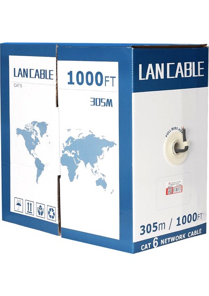 PM-8256 23 Awg 0.56 mm Cca 305 Metre Dış Mekan Ortam Siyah Cat6 Kablo fiyatları