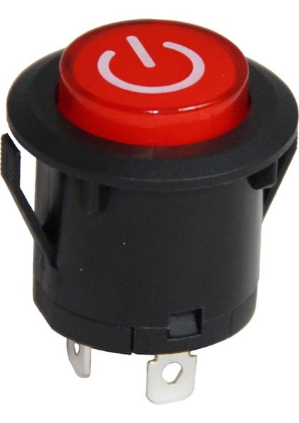 26MM Yaylı Rocker Buton Işıklı Power Simgeli (IC-180E)