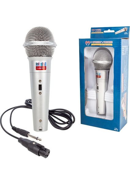 Magıcvoıce MV-4676 Dinamik Gri Kablolu El Mikrofonu