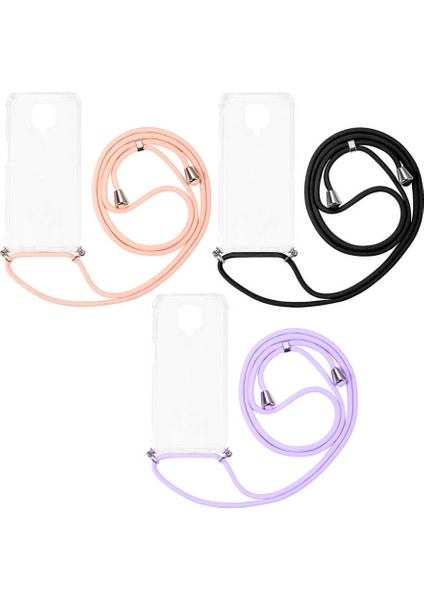 - Xiaomi Redmi Note 9 Pro - Kılıf Şeffaf İp Askılı Koruyucu X-rop Kapak - T15028 fiyatları