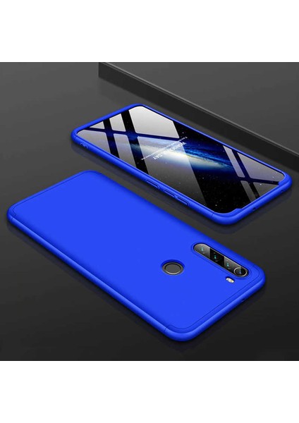- Xiaomi Redmi Note 8 - Kılıf Parmak izi Yapmayan 3 Parça Ays Kapak - Gold