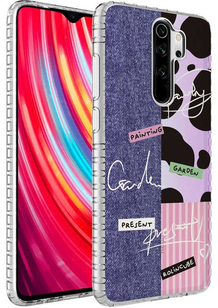 - Xiaomi Redmi Note 8 Pro - Kılıf Airbag Kenarlı Renkli Desenli Silikon Elegans Kapak - NO8 - T24968