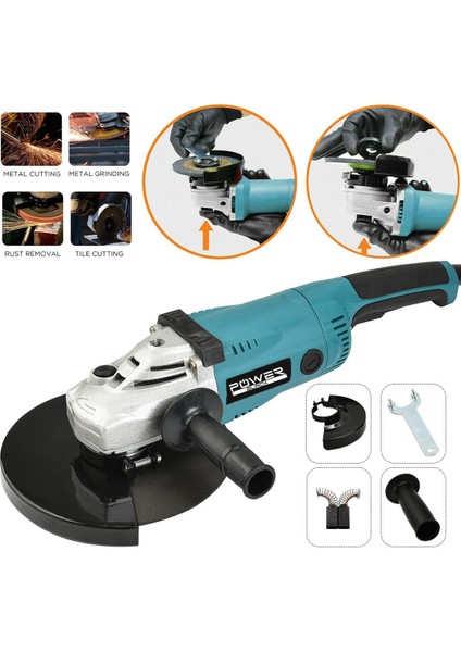 Avuç Taşlamalar 550 W 125 mm Bakır Sargılı Spiral Avuç Içi Kesme ve Ahşap Metal Kesme Taşlama Makin