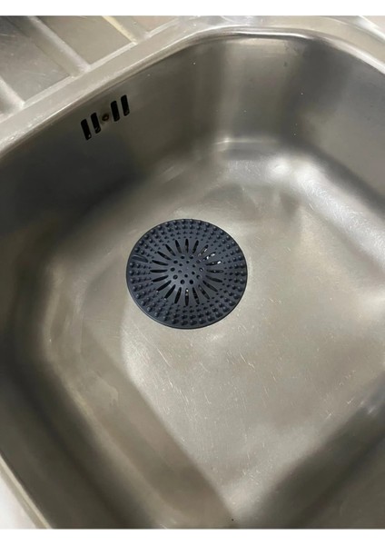 Yuvarlak Süzgeçli Silikon Mutfak Lavabo ve Küvet Süzgeci Gider Süzgeci