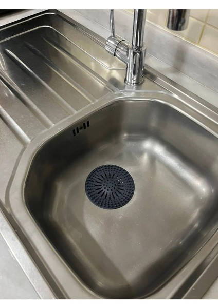 Yuvarlak Süzgeçli Silikon Mutfak Lavabo ve Küvet Süzgeci Gider Süzgeci