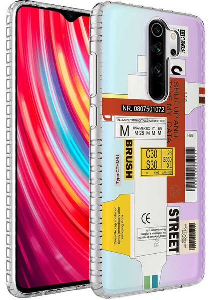 - Xiaomi Redmi Note 8 Pro - Kılıf Airbag Kenarlı Renkli Desenli Silikon Elegans Kapak - NO2 - T24968