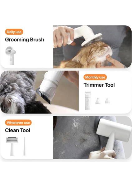 S1 Pro Kedi Köpek Vakumlu Tüy Bakım, Tıraş, Tarama, Tırnak Törpü ve Pati Tıraş Seti - 1 Yıl Garanti modelleri