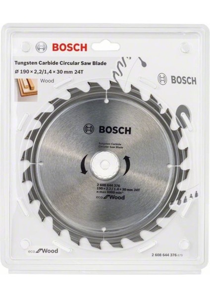 Optiline Eco 190*30 mm 24 Diş Daire Testere Bıçağı - 2608644376