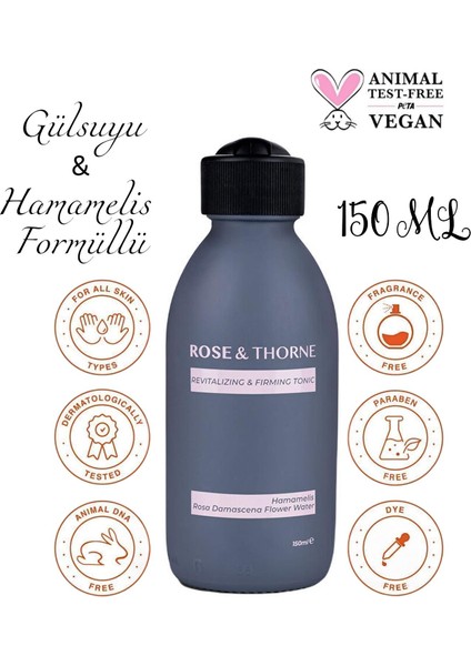 Rose Thorne Canlandırıcı Tonik Makyaj Temizleme Gül Suyu Tonic 150 ml fırsatları
