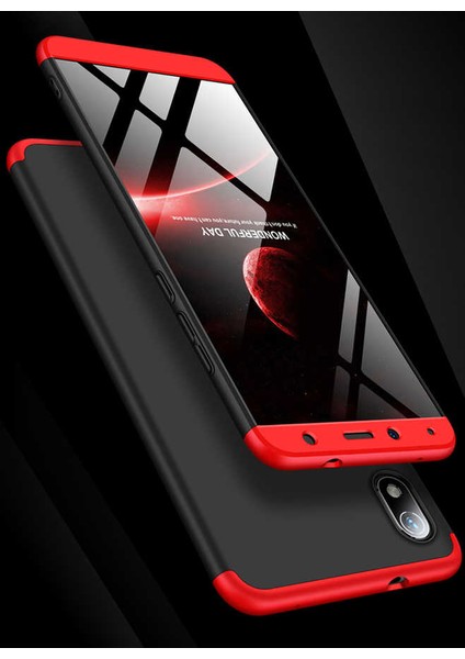 - Xiaomi Redmi 7A - Kılıf Parmak izi Yapmayan 3 Parça Ays Kapak - Siyah - T11031 modelleri