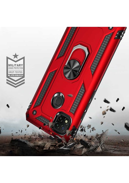 - Xiaomi Redmi 9C - Kılıf Yüzüklü Zırh Tank Vega Kapak - Gold - T15548 indirimleri