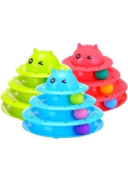 3 Katlı Kedi Oyuncağı Turntable Cat Toy