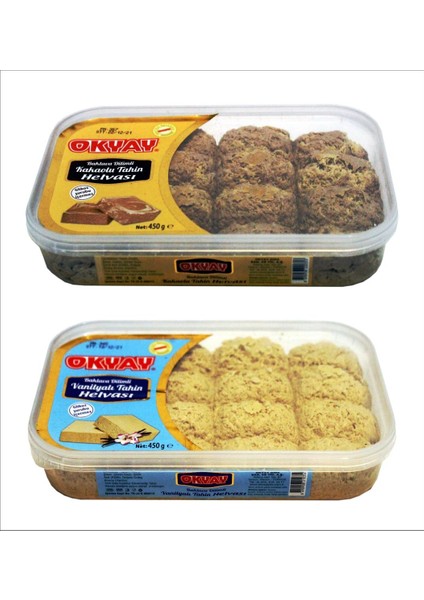 Avantaj Paketi 2'li Lezzet Bir Arada! 450 gr Baklava Dilimli Pls. Helva x2 Kakaolu, Vanilyalı