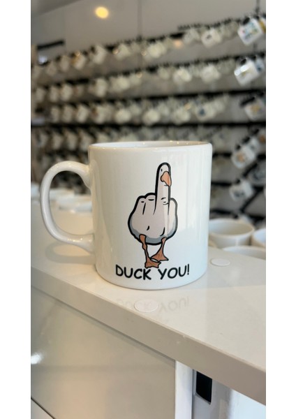 Duck You ! Ördek Baskılı Kupa Bardak, ,arkadaş
