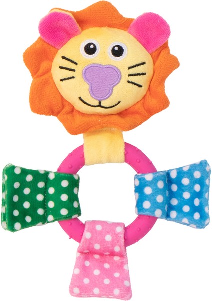 Lastik Halkalı Öten Peluş Aslan 20 cm