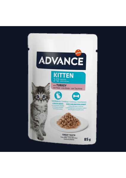 Cat Kıtten Turkey Wet Pouch 12 x 85 gr