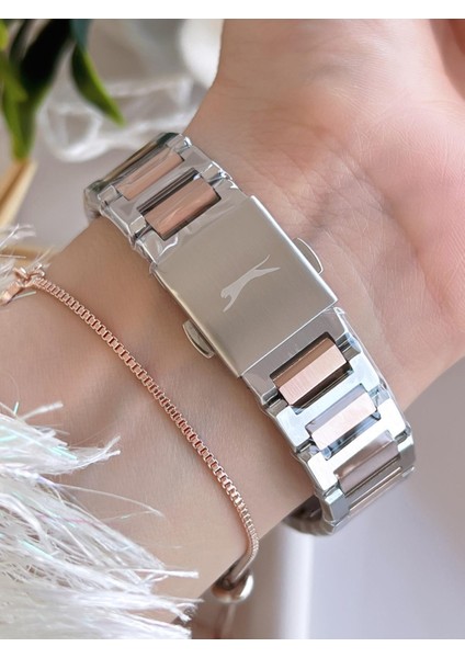 Çelik Kordon 30 mt Suya Dayanıklı Bileklik Hediyeli Kadın Kol Saati BSL.09.2385.4.02 fırsatları