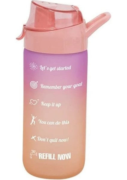 500 ml Cam Motivasyon Matarası Suluk Su Sişesi