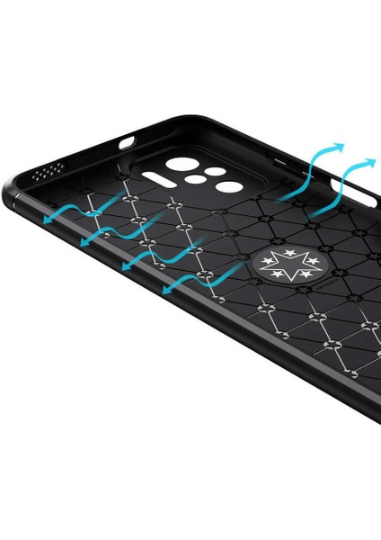 - Xiaomi Poco M5S - Kılıf Yüzüklü Karbon Ravel Silikon Kapak - Kırmızı modelleri