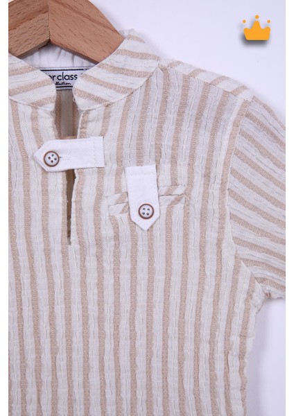 Babyhola Gofre Kumaş Gömlek Pantolon Erkek Çocuk Takım 2126 fiyatları