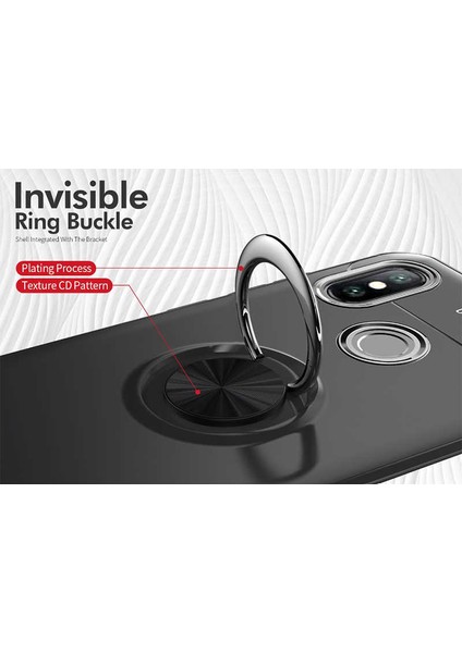 - Xiaomi Mi 8 - Kılıf Yüzüklü Karbon Ravel Silikon Kapak - Siyah-Kırmızı - T5563 indirimleri