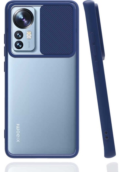 - Xiaomi Mi 12 - Kılıf Slayt Sürgülü Arkası Buzlu Lensi Kapak - Siyah - T20776 fiyatları