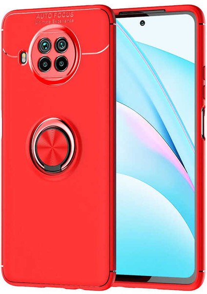 - Xiaomi Mi 10T Lite 5G - Kılıf Yüzüklü Karbon Ravel Silikon Kapak - Mavi