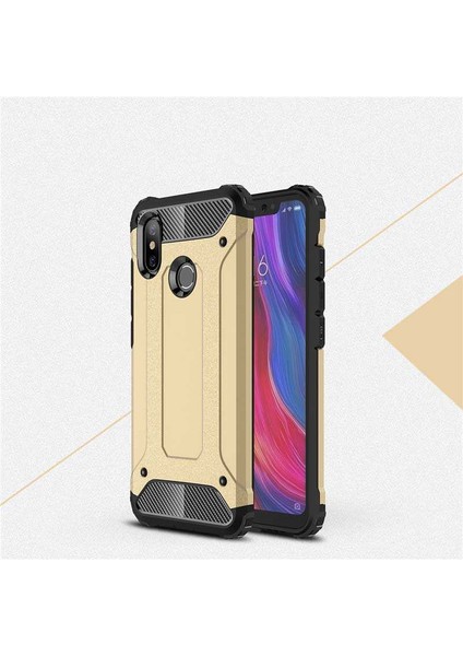 - Xiaomi Mi 8 - Kılıf Çift Katman Zırh Tank Crash Military Kapak - Gold - T5350 fiyatları