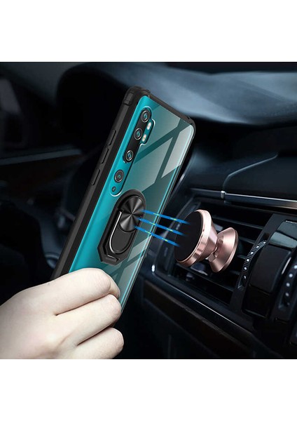 - Xiaomi Mi Note 10 Lite - Kılıf Yüzüklü Arkası Şeffaf Koruyucu Mola Kapak - Kırmızı - T13935 fırsatları