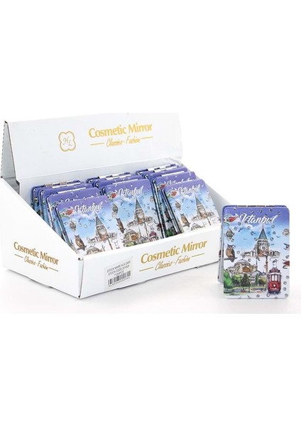 Taşlı Istanbul Tasarımı El Aynası Ince