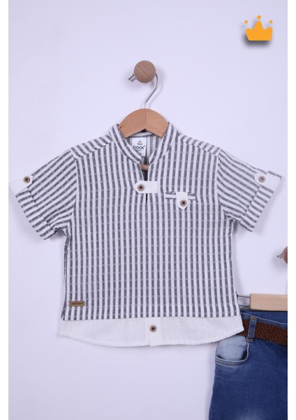 Babyhola Pamuk Gömlek Kot Pantolon Erkek Bebek Çocuk Bayramlık Takım Elbise 22329 fiyatları