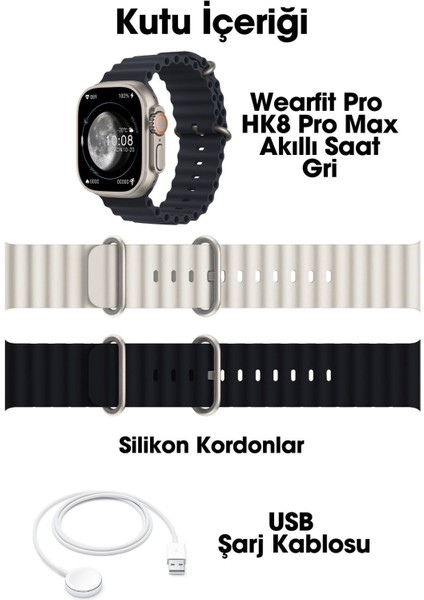 Hk8 Pro Max Akıllı Saat 49MM Amoled Ekran Akıllı Kol Saati