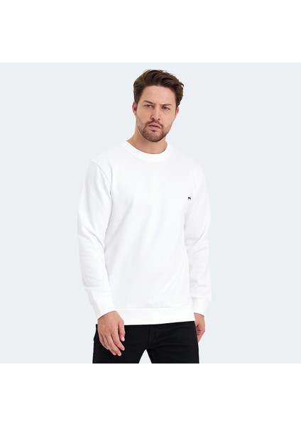 KORAL Erkek Sweatshirt Beyaz