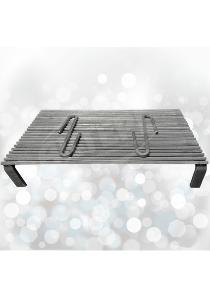 Aktepe Group Steak Izgara 60 cm x 32 cm Ayaklı Barbekü Izgarası Mangal Şömine Et Izgarası