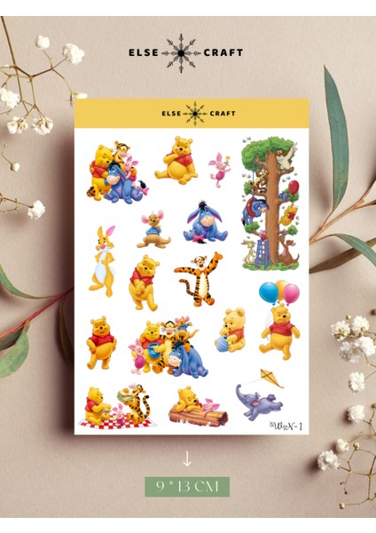 Else Craft Winnie The Pooh Sticker - Wn-1 - Ajanda Planlayıcı Bullet Journal Için Uygundur