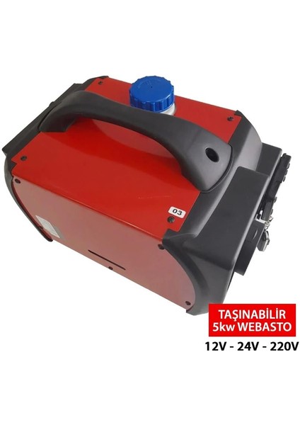 Shuıvan Uno 5Kw 12V-24V-220V Taşınabilir Çanta Webasto Tipi Ortam Isıtıcı