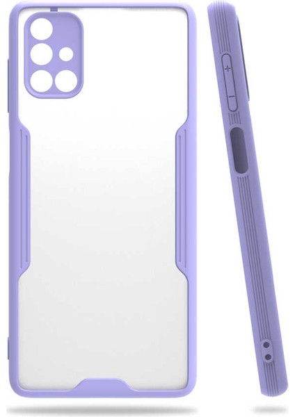 - Samsung Galaxy M51 - Kılıf Kenarı Renkli Arkası Şeffaf Parfe Kapak - Kırmızı - T15945 fiyatları