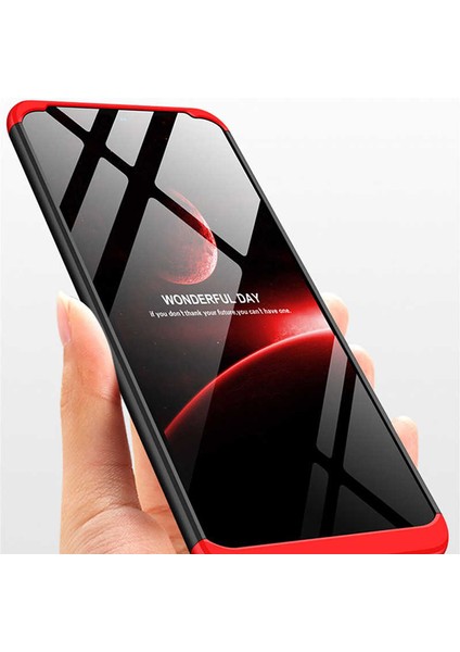 - Huawei P30 Lite - Kılıf Parmak izi Yapmayan 3 Parça Ays Kapak - Rose Gold - T8330 indirimleri