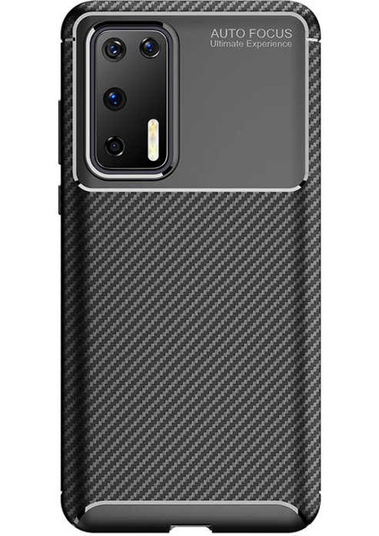- Huawei P40 - Kılıf Auto Focus Karbon Negro Silikon Kapak - Lacivert - T12862 fırsatları