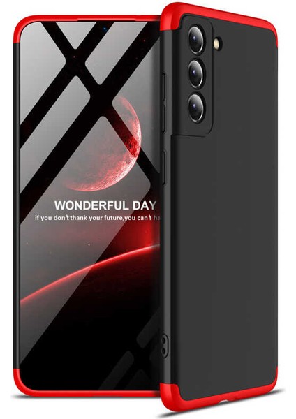 - Samsung Galaxy S21 FE - Kılıf Parmak izi Yapmayan 3 Parça Ays Kapak - Kırmızı - T17902 fiyatları