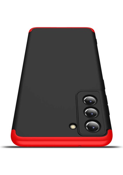 - Samsung Galaxy S21 FE - Kılıf Parmak izi Yapmayan 3 Parça Ays Kapak - Kırmızı - T17902 fırsatları