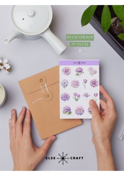 Else Craft Çiçek Sticker - F-7 - Ajanda Planlayıcı Bullet Journal Için Uygundur