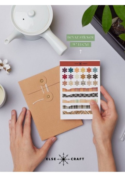 Else Craft Ekose Sticker - Ek-3 - Ajanda Planlayıcı Bullet Journal Için Uygundur