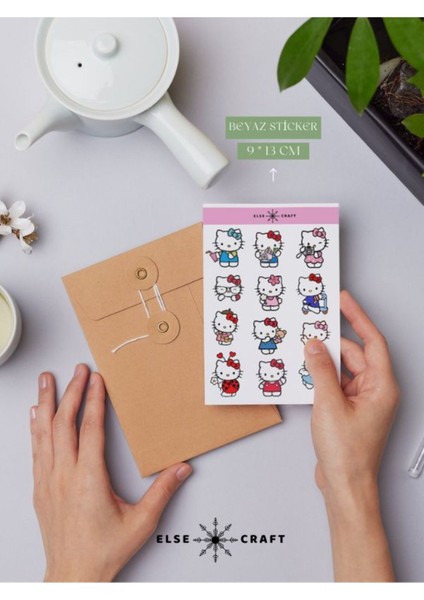 Else Craft Hello Kitty Sticker - Hk-4 - Ajanda Planlayıcı Bullet Journal Için Uygundur