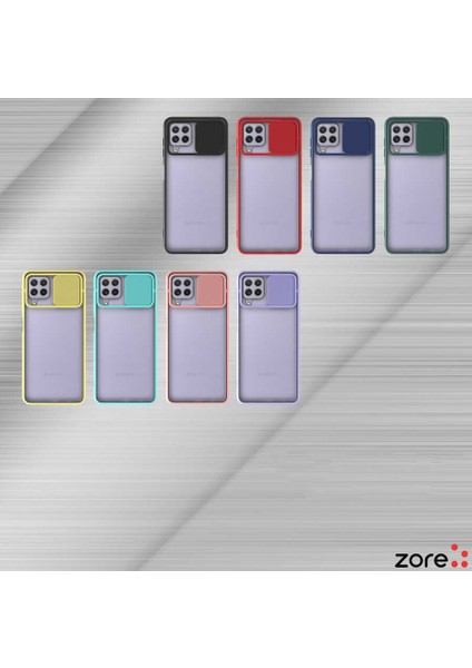 - Samsung Galaxy M32 - Kılıf Slayt Sürgülü Arkası Buzlu Lensi Kapak - Siyah - T19103 fırsatları